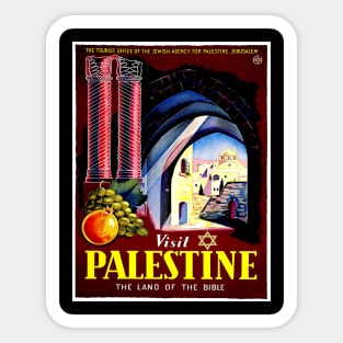 Palestine Vintage 1930 Jewish Agency Advertising Travel Print Sticker